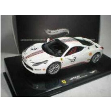 PRE-ORD3R Hotwheels Elite 1/43 2011 Ferrari 458 Italia Challenge, white