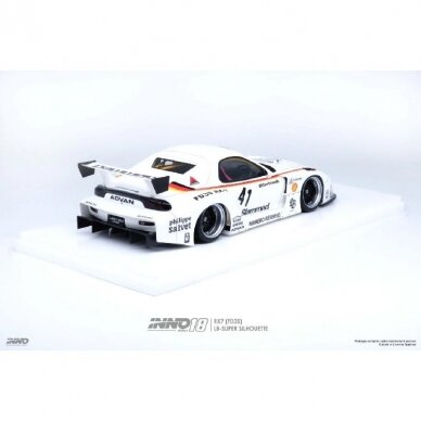 PRE-ORD3R INNO18 1/18 Mazda RX7 (FD3S) LB-Super Silhouette *Resin*, white/orange