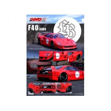 PRE-ORD3R Inno18 1/18 Resin LBWK F40, red