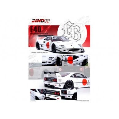 PRE-ORD3R Inno18 1/18 Resin LBWK F40 Tokyo Salon 2023, white