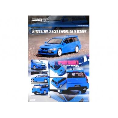 PRE-ORD3R Inno64 Mitsubishi Lancer Evolution IX Wagon, blue