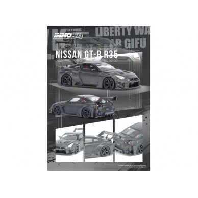 PRE-ORD3R Inno64 Nissan GT-R (R35) LBWK LB Super Silhouette 35GT-RR Full Carbon, grey