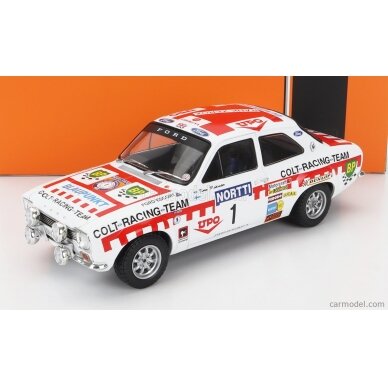 PRE-ORD3R IXO Models Modeliukas 1/18 1974 Ford Escort MK I RS 1600 #1 T.Makinen/H.Liddon, 1000 Lakes Rally