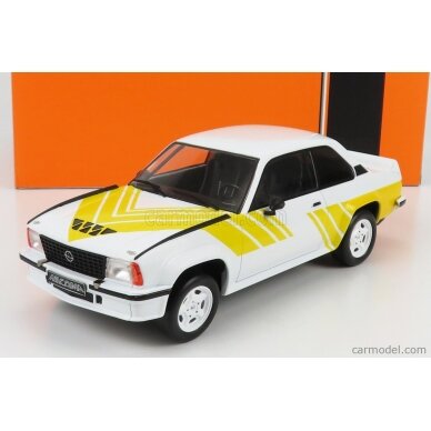 PRE-ORD3R IXO Models 1/18 1982 Opel Ascona B 400, white/yellow