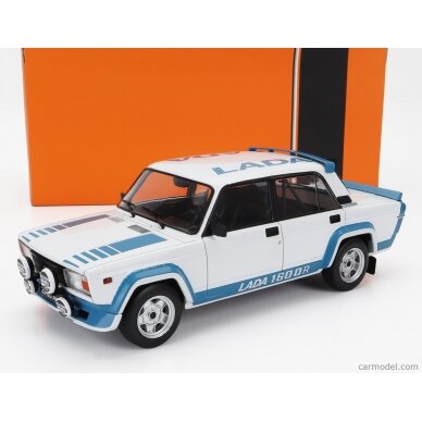 PRE-ORD3R IXO Models Modeliukas 1/18 1983 Lada 2105 VFTS, white/blue