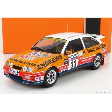 PRE-ORD3R IXO Models 1/18 1989 Ford Sierra RS Cosworth #33 Rally WM Rally RAC Lombard Brookes/Wi...