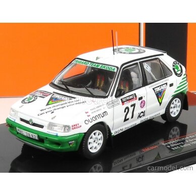 PRE-ORD3R IXO Models 1/18 1995 Skoda Felicia Kit Car #27 RAC Rally P.Sibera/P.Gross, green/white