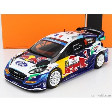 IXO Models Modeliukas 1/18 2021 Ford Fiesta WRC Rally WM #16 A.Fourmaux/R.Jamoul Rally Croatia, blue/white