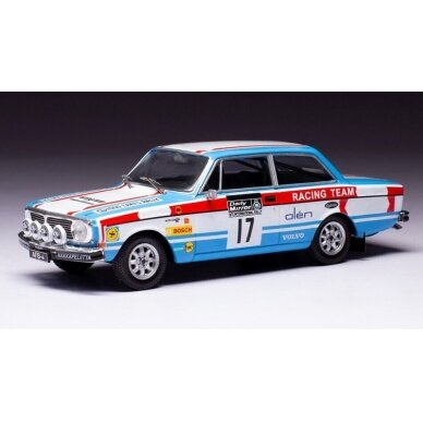 PRE-ORD3R IXO Models 1/43 1972 Volvo 142 #17 RAC Rallye, M. Alen/A. Aho, blue/red/white