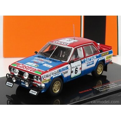 IXO Models Modeliukas 1/43 1981 Datsun Violet GT #6 S. Mehta/M. Doughty Rally Cote d Ivoire, red/blue