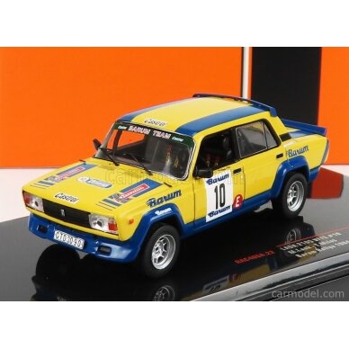 PRE-ORD3R IXO Models Modeliukas 1/43 1984 Lada 2105 VFTS #10 Barum Team Barum Rally Lank/Milos, yellow/blue