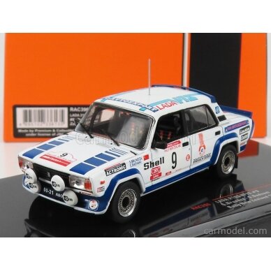 PRE-ORD3R IXO Models 1/43 1985 Lada 2105 VFTS #9 Rally WM Rally New Zealand Brundza/Dadvani, white/blue