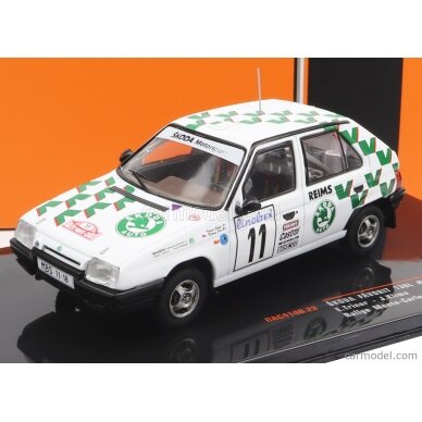 PRE-ORD3R IXO Models Modeliukas 1/43 1993 Skoda Favorit Rally WM #11 E.Triner/J.Klima Rally Monte Carlo, white/green