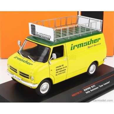 PRE-ORD3R IXO Models 1/43 Bedford Blitz, Rally Assistance *Opel-Irmscher*, yellow/green