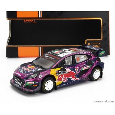 PRE-ORD3R IXO Models 1/43 Ford Puma Rally 1 #42 WRC1 Rally Acropolis, purple, yellow, black