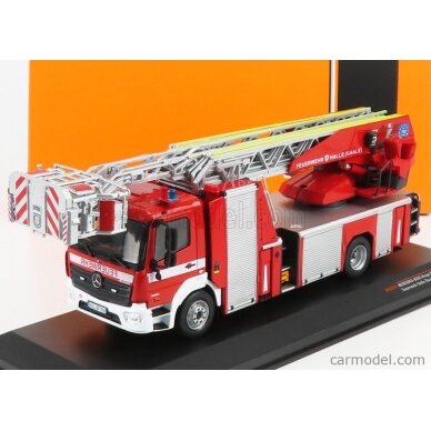 PRE-ORD3R IXO Models 1/43 Mercedes Benz Atego DLK 23/12 Metz *Feuerwehr Halle/Saale*, red