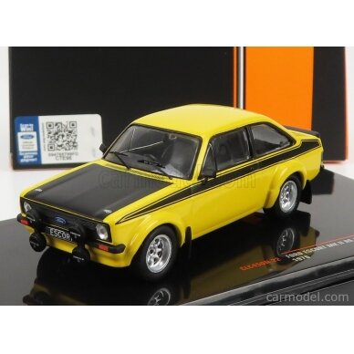 PRE-ORD3R IXO Models Modeliukas 1976 Ford Escort MK II RS 1800, yellow/black