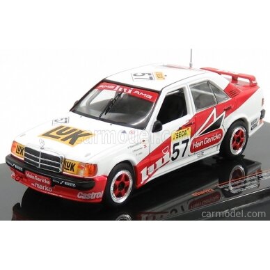 PRE-ORD3R IXO Models Modeliukas 1987 Mercedes 190E 2.3 16V #57 Oberndorfer/Klammer/John WTCC, white