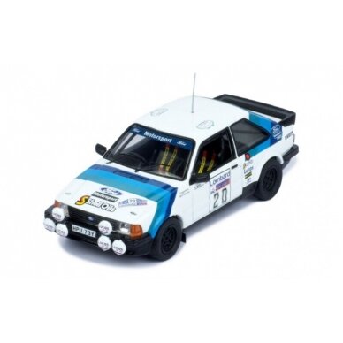 PRE-ORD3R IXO Models 1993 Ford Escort MKIII RS 1600i No.20 RAC Rally Wilson/Short, white/blue