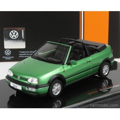 PRE-ORD3R IXO Models Modeliukas 1993 Volkswagen Golf III Cabriolet, metallic green