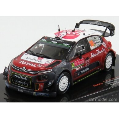 PRE-ORD3R IXO Models Modeliukas 2018 Citroen C3 WRC #10 Meeke/Nagle Rallye WM Portugal, red/black