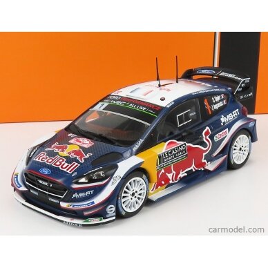 IXO Models Modeliukas 2018 Ford Fiesta WRC #1 Ogier/Ingrassia Rally Tour de Corse, blue/yellow/red