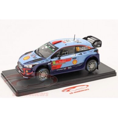 IXO Models Modeliukas 2018 Hyundai i20 WRC #16 Sordo/Del Barrio Rallye WM Portugal, blue/red