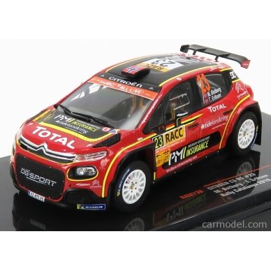 PRE-ORD3R IXO Models Modeliukas 2019 Citroen C3 R5 #23 Rallye Catalunya, black/red