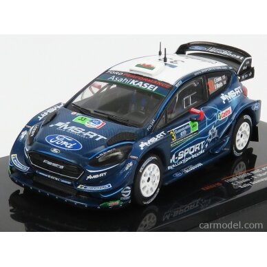 PRE-ORD3R IXO Models 2019 Ford Fiesta WRC #33 Evans/Mart Rally Mexico, blue/black