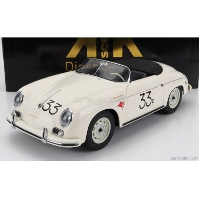 PRE-ORD3R KK Scale Modeliukas 1/12 1955 Porsche 356 A Speedster #33 James, cream