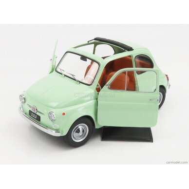 PRE-ORD3R KK Scale Modeliukas 1/12 1968 Fiat 500, mint green