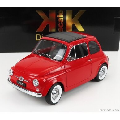 PRE-ORD3R KK Scale Modeliukas 1/12 1968 Fiat 500, red