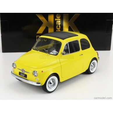 PRE-ORD3R KK Scale Modeliukas 1/12 1968 Fiat 500, yellow