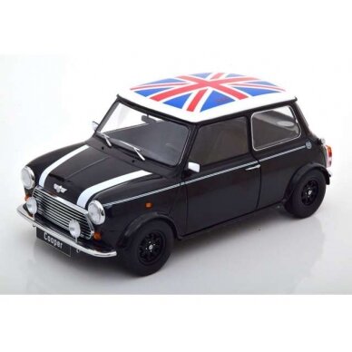 PRE-ORD3R KK Scale Modeliukas 1/12 Mini Cooper with Union Jack, black/white