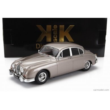PRE-ORD3R KK Scale Modeliukas 1/18 1959 Jaguar MK II 3.8 LHD, pearl-silver