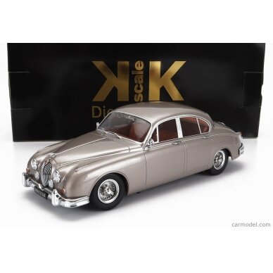 PRE-ORD3R KK Scale Modeliukas 1/18 1959 Jaguar MK II 3.8 RHD, pearl-silver