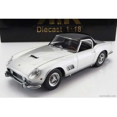 PRE-ORD3R KK Scale Modeliukas 1/18 1960 Ferrari 250 GT Califonia Spyder, silver/black