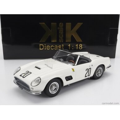 PRE-ORD3R KK Scale Modeliukas 1/18 1960 Ferrari 250 GT California Spyder Le Mans, Schlesser/Sturgis #20,