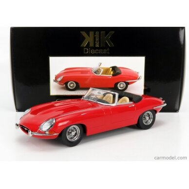 PRE-ORD3R KK Scale 1/18 1961 Jaguar E-Type Cabrio series I Rhd, red