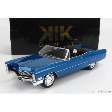 PRE-ORD3R KK Scale 1/18 1967 Cadillac DeVille Convertible, blue metallic