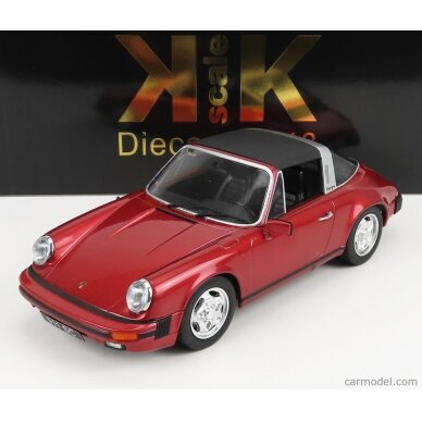 PRE-ORD3R KK Scale Modeliukas 1/18 1978 Porsche 911 targa, red metallic