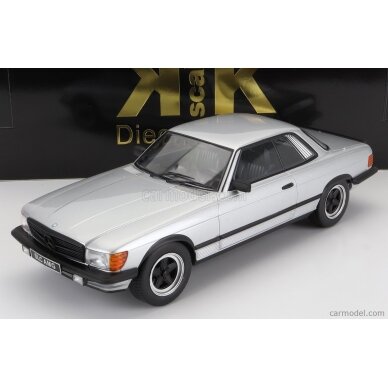 PRE-ORD3R KK Scale Modeliukas 1/18 1985 Mercedes Benz 500 SLC 6.0 AMG C107, silver/matt black