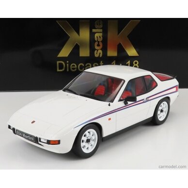 PRE-ORD3R KK Scale Modeliukas 1/18 1985 Porsche 924 *Martini*, white