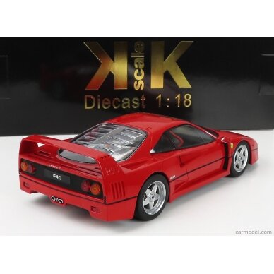 PRE-ORD3R KK Scale Modeliukas 1/18 1987 Ferrari F40 with Red Seats, red