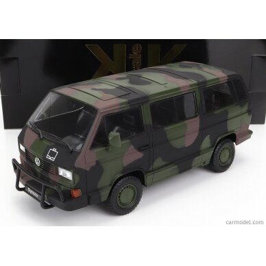 PRE-ORD3R KK Scale Modeliukas 1/18 1987 Volkswagen Bus T3 *German Army*, camouflage