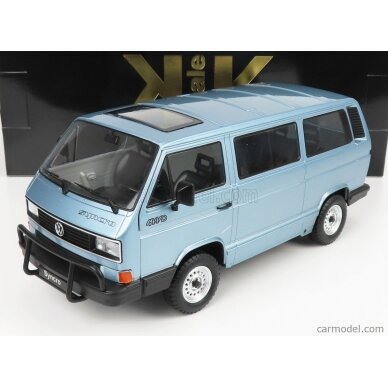 PRE-ORD3R KK Scale Modeliukas 1/18 1987 Volkswagen Bus T3 Syncro, light blue metallic