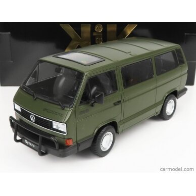 PRE-ORD3R KK Scale Modeliukas 1/18 1987 Volkswagen Bus T3 Syncro, matt olive