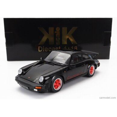 PRE-ORD3R KK Scale 1/18 1989 Porsche 911 Carrera 3.2 Clubsport, black/red