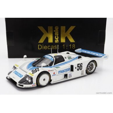 PRE-ORD3R KK Scale Modeliukas 1/18 1991 Mazda 787B #56 Le Mans, white/blue