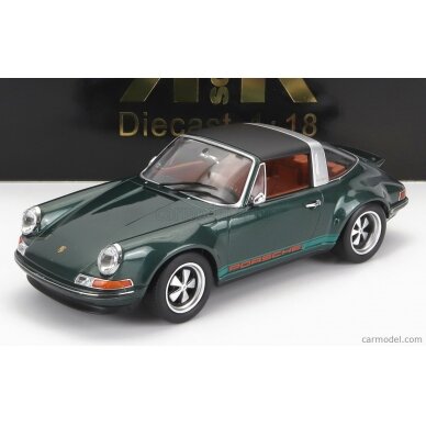 PRE-ORD3R KK Scale Modeliukas 1/18 Singer Porsche 911 targa, dark green